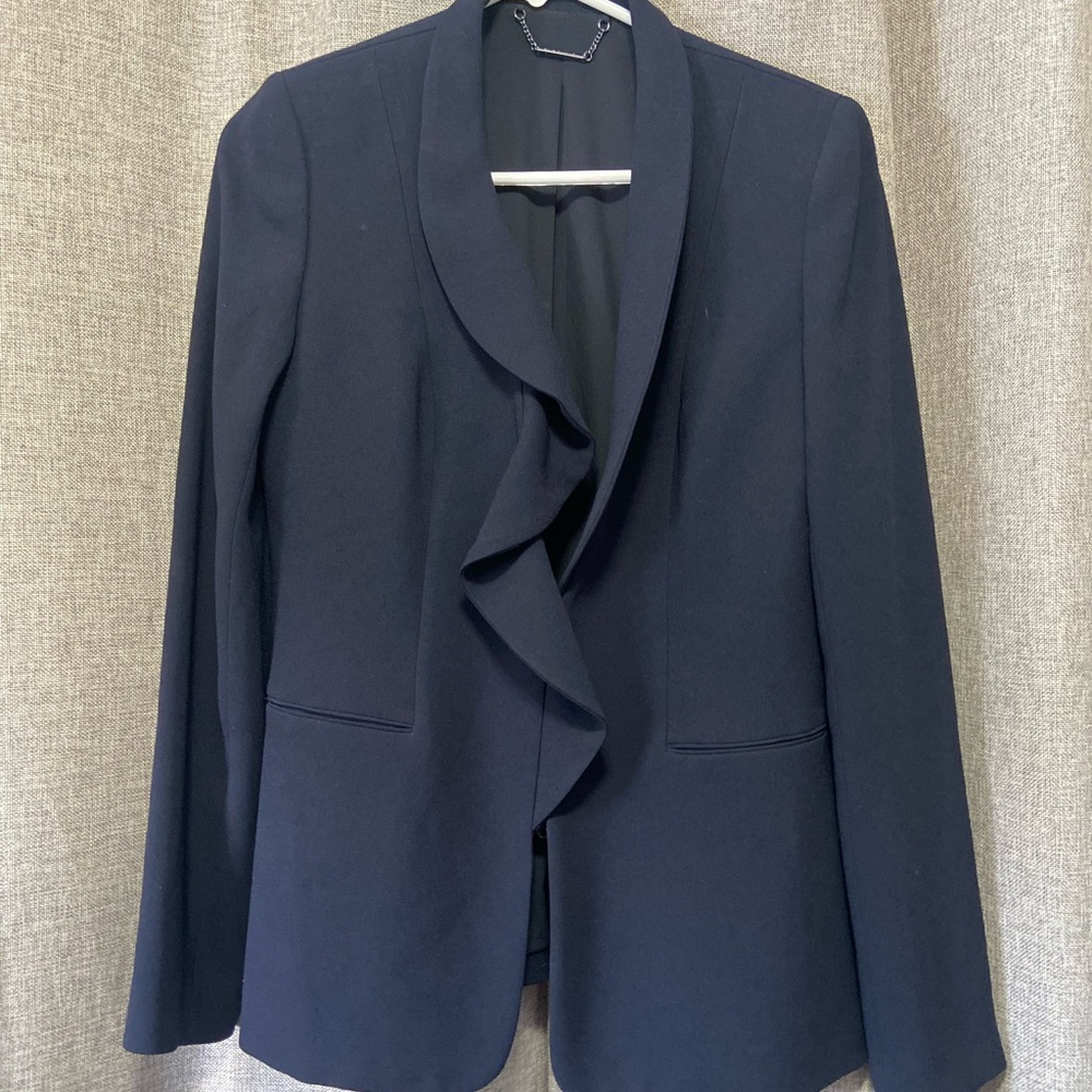 Elie Tahari Ruffle Lapel Blazer